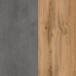 Midischrank >Paris< in Betongrau/ Wotaneiche, MDF - 65x130x35cm (BxHxT)
