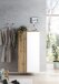 Midischrank >Paris< in weiß, Wotaneiche, MDF - 65x130x35cm (BxHxT)