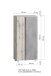 Midischrank >Paris< in weiß, Wotaneiche, MDF - 65x130x35cm (BxHxT)
