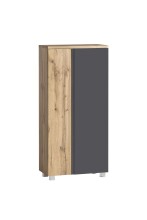 Midischrank >Paris< in grau, Wotaneiche, MDF -...
