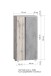 Midischrank >Paris< in grau, Wotaneiche, MDF - 65x130x35cm (BxHxT)
