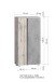 Midischrank >Paris< in grau, Wotaneiche, MDF - 65x130x35cm (BxHxT)