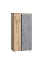 Midischrank >Paris< in Betongrau / Wotaneiche, MDF...