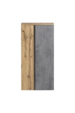 Midischrank >Paris< in Betongrau / Wotaneiche, MDF...