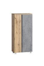 Midischrank >Paris< in Betongrau / Wotaneiche, MDF...