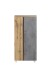 Midischrank >Paris< in Betongrau / Wotaneiche, MDF - 65x130x35cm (BxHxT)