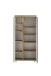 Midischrank >Paris< in Betongrau / Wotaneiche, MDF - 65x130x35cm (BxHxT)