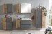 Midischrank >Paris< in Betongrau / Wotaneiche, MDF - 65x130x35cm (BxHxT)