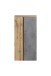 Midischrank >Paris< in Betongrau / Wotaneiche, MDF - 65x130x35cm (BxHxT)