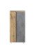 Midischrank >Paris< in Betongrau / Wotaneiche, MDF - 65x130x35cm (BxHxT)