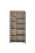 Midischrank >Paris< in Betongrau / Wotaneiche, MDF - 65x130x35cm (BxHxT)