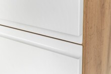 Seitenschrank >Paris< in weiß/Wotaneiche, MDF - 40x180x35cm (BxHxT)