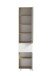 Seitenschrank >Paris< in weiß/Wotaneiche, MDF - 40x180x35cm (BxHxT)