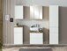 Seitenschrank >Paris< in weiß/Wotaneiche, MDF - 40x180x35cm (BxHxT)