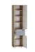 Seitenschrank >Paris< in Betongrau / Wotaneiche, MDF - 40x180x35cm (BxHxT)