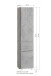 Seitenschrank >Paris< in Betongrau / Wotaneiche, MDF - 40x180x35cm (BxHxT)