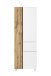 Seitenschrank >Paris< in weiß/ Wotaneiche, MDF - 65x180x35cm (BxHxT)