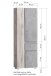 Seitenschrank >Paris< in weiß/ Wotaneiche, MDF - 65x180x35cm (BxHxT)