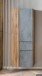 Seitenschrank >Paris< in Betongrau / Wotaneiche, MDF - 65x180x35cm (BxHxT)