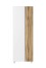 Seitenschrank >Paris< in weiß / Wotaneiche, MDF - 65x180x35cm (BxHxT)