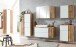 Seitenschrank >Paris< in weiß / Wotaneiche, MDF - 65x180x35cm (BxHxT)