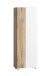 Seitenschrank >Paris< in weiß / Wotaneiche, MDF - 65x180x35cm (BxHxT)