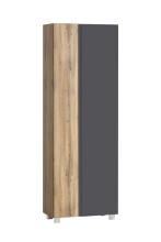 Seitenschrank >Paris< in grau / Wotaneiche, MDF -...