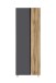 Seitenschrank >Paris< in grau / Wotaneiche, MDF - 65x180x35cm (BxHxT)
