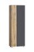 Seitenschrank >Paris< in grau / Wotaneiche, MDF - 65x180x35cm (BxHxT)