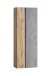 Seitenschrank >Paris< in Betongrau / Wotaneiche, MDF - 65x180x35cm (BxHxT)