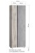 Seitenschrank >Paris< in Betongrau / Wotaneiche, MDF - 65x180x35cm (BxHxT)