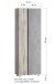 Seitenschrank >Paris< in Betongrau / Wotaneiche, MDF - 65x180x35cm (BxHxT)