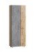 Seitenschrank >Paris< in Betongrau / Wotaneiche, MDF - 65x180x35cm (BxHxT)