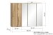 Spiegelschrank >Paris< in Wotaneiche - 85x64x20cm (BxHxT)