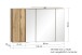 Spiegelschrank >Paris< in Wotaneiche - 105x64x20cm (BxHxT)