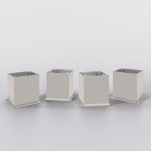 Waschbeckenunterschrank >Paris< in weiß / Wotaneiche, MDF - 60x54x35cm (BxHxT)