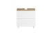 Waschbeckenunterschrank >Paris< in weiß / Wotaneiche, MDF - 60x54x35cm (BxHxT)