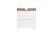 Waschbeckenunterschrank >Paris< in weiß / Wotaneiche, MDF - 60x54x35cm (BxHxT)