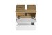 Waschbeckenunterschrank >Paris< in weiß / Wotaneiche, MDF - 60x54x35cm (BxHxT)