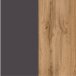 Waschbeckenunterschrank >Paris< in grau / Wotaneiche, MDF - 60x54x35cm (BxHxT)