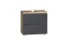 Waschbeckenunterschrank >Paris< in grau / Wotaneiche, MDF - 60x54x35cm (BxHxT)