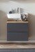 Waschbeckenunterschrank >Paris< in grau / Wotaneiche, MDF - 60x54x35cm (BxHxT)