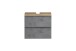 Waschbeckenunterschrank >Paris< in grau, Wotaneiche, MDF - 60x54x35cm (BxHxT)