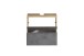 Waschbeckenunterschrank >Paris< in grau, Wotaneiche, MDF - 60x54x35cm (BxHxT)