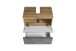 Waschbeckenunterschrank >Paris< in grau, Wotaneiche, MDF - 60x54x35cm (BxHxT)