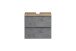 Waschbeckenunterschrank >Paris< in grau, Wotaneiche, MDF - 60x54x35cm (BxHxT)