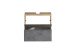 Waschbeckenunterschrank >Paris< in grau, Wotaneiche, MDF - 60x54x35cm (BxHxT)
