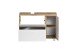 Waschbeckenunterschrank >Paris< in weiß, Wotaneiche, MDF - 85x54x35cm (BxHxT)
