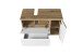 Waschbeckenunterschrank >Paris< in weiß, Wotaneiche, MDF - 85x54x35cm (BxHxT)