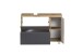 Waschbeckenunterschrank >Paris< in grau, Wotaneiche, MDF - 85x54x35cm (BxHxT)